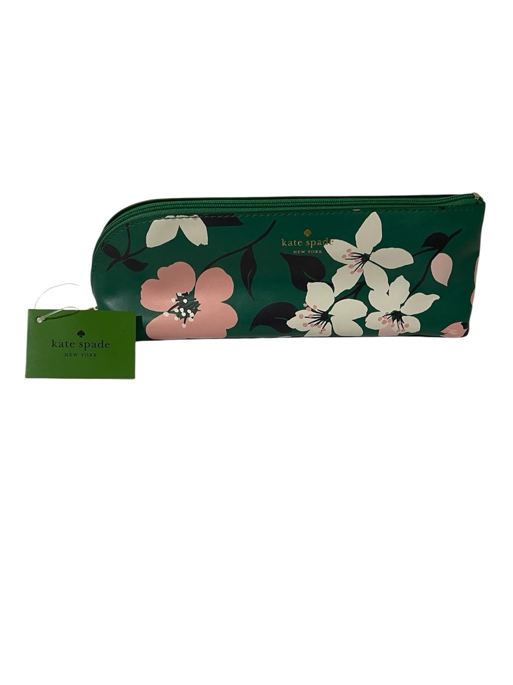 Kate Spade New York Green Floral Pencil Case w/Accessories - NWT **